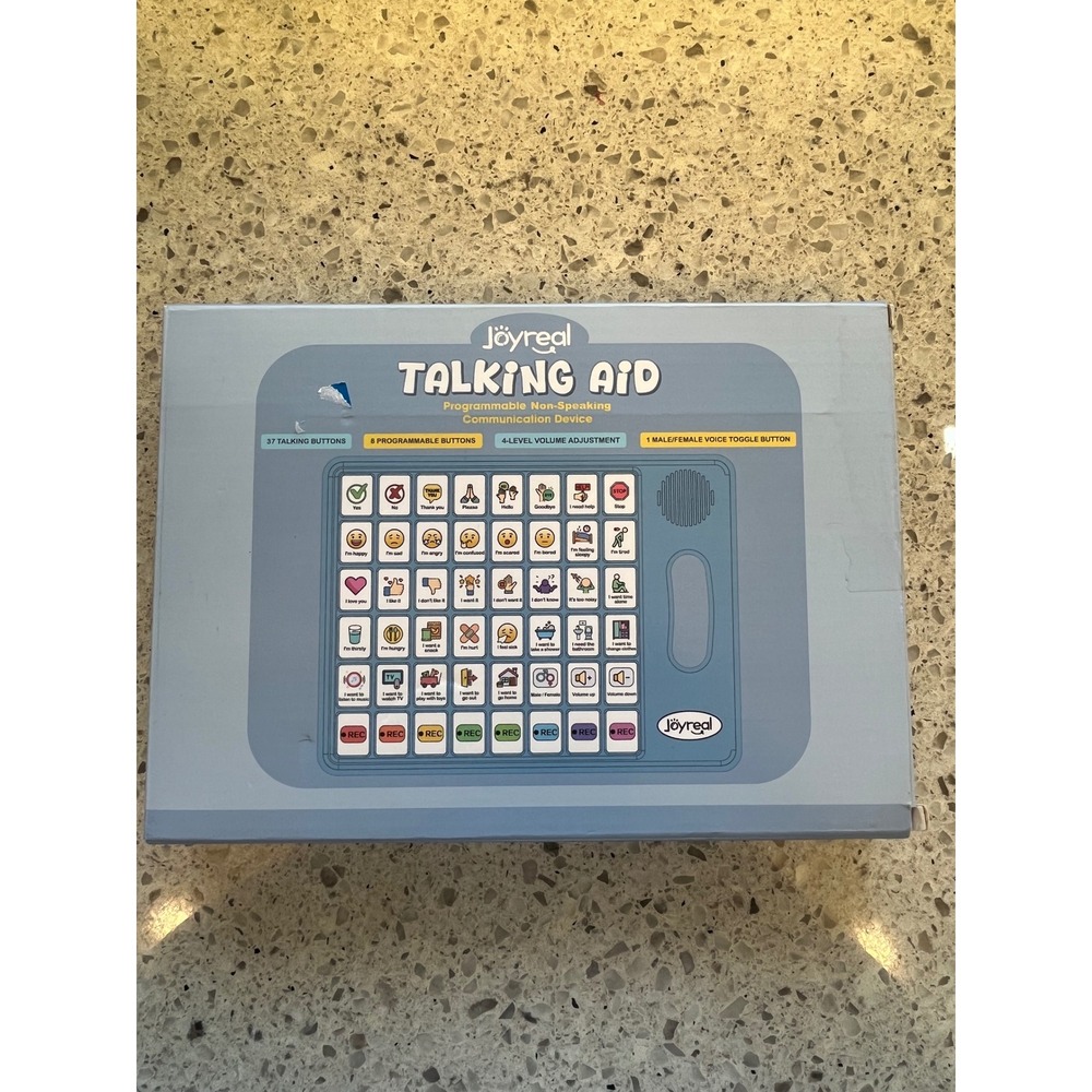 Joyreal Talking Aid AAC Device MX204 Non-Speaking Communication Blue 37 Buttons
